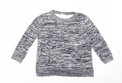 Gap Womens Blue Crew Neck  Cotton Pullover Jumper Size S