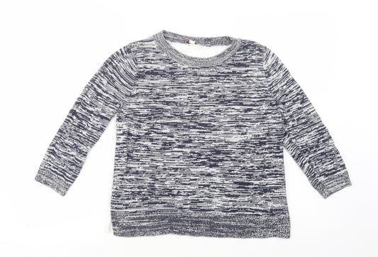 Gap Womens Blue Crew Neck  Cotton Pullover Jumper Size S