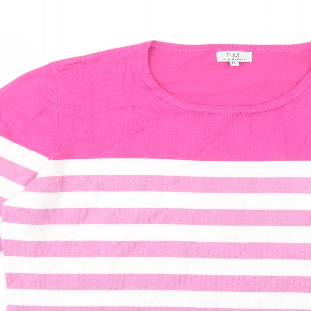 Womens UK Size M Nina Murati Pink Pullover Jumper