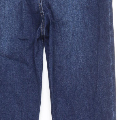 SheIn Womens Blue  Cotton Skinny Jeans Size L L31 in Regular Button