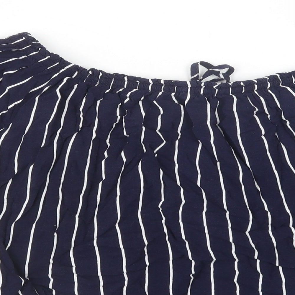 Womens UK Size 8 New Look Blue Basic Blouse