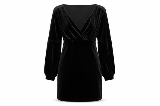 Boohoo Womens Black  Polyester Bodycon  Size 6  V-Neck Pullover