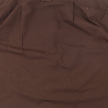 Womens UK Size 4 COLLUSION Brown Basic Button-Up