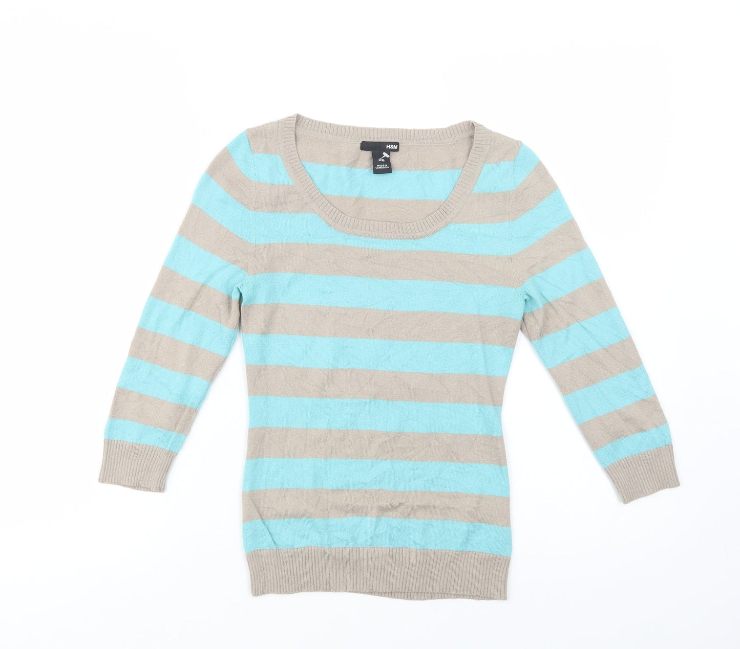 Womens UK Size XS H&M Blue Pullover Jumper