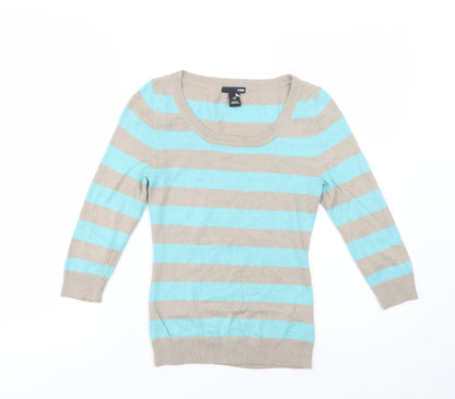 Womens UK Size XS H&M Blue Pullover Jumper
