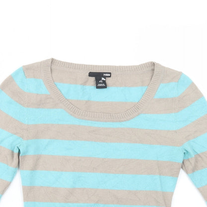 Womens UK Size XS H&M Blue Pullover Jumper