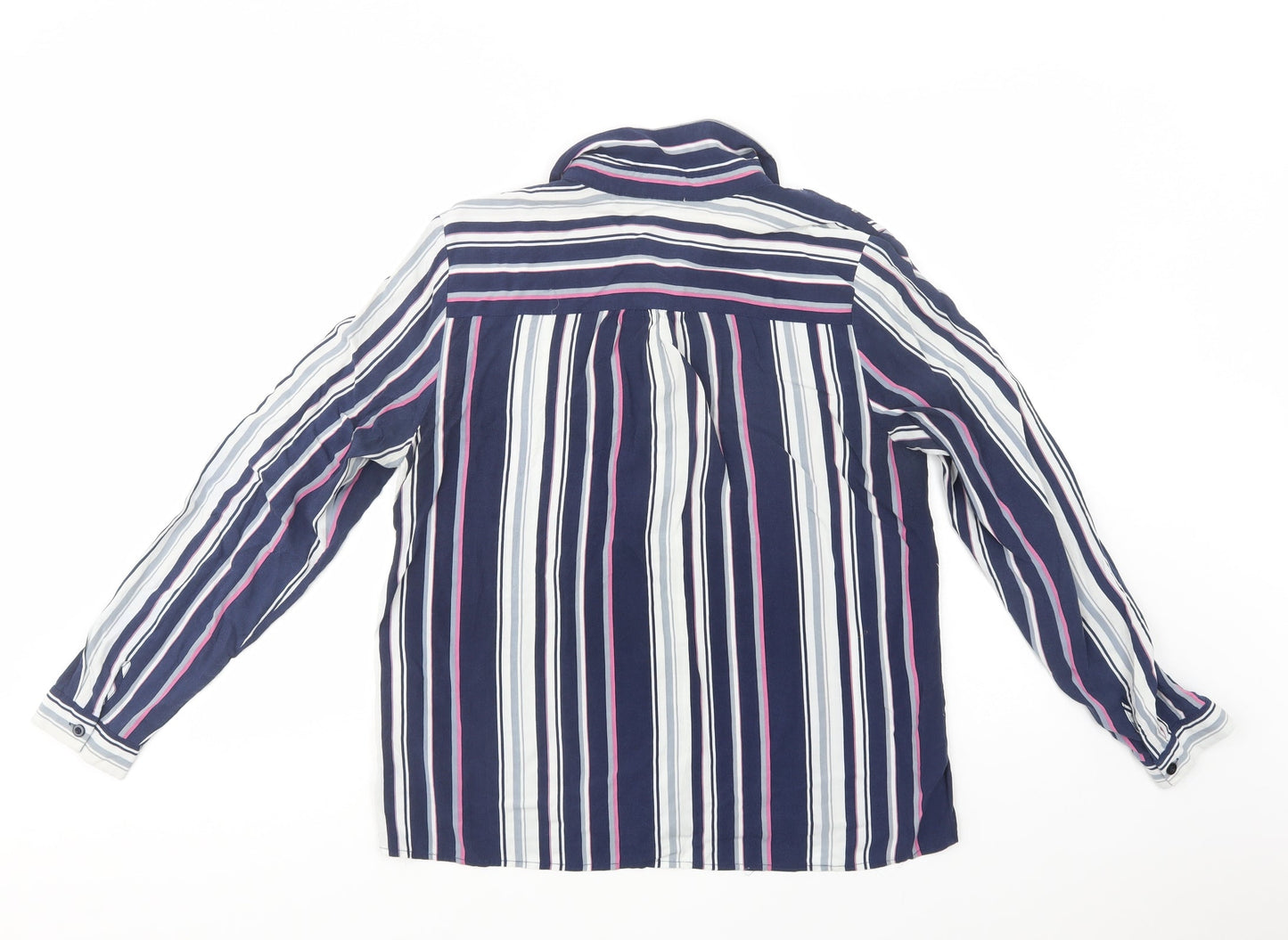 Womens UK Size 12 Brandtex Blue Basic Button-Up