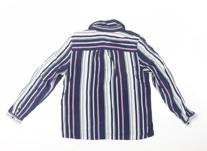 Womens UK Size 12 Brandtex Blue Basic Button-Up