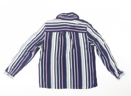 Womens UK Size 12 Brandtex Blue Basic Button-Up