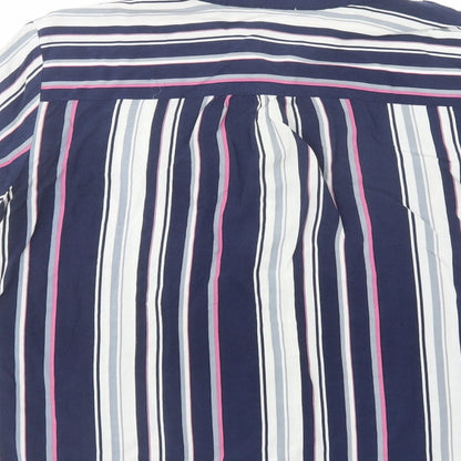 Womens UK Size 12 Brandtex Blue Basic Button-Up