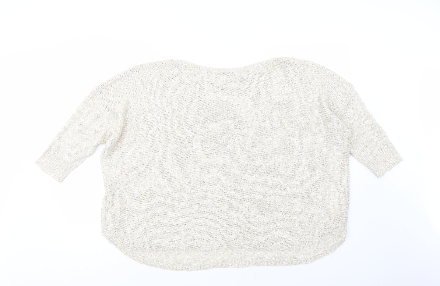 Womens UK Size L Only Beige Pullover Jumper