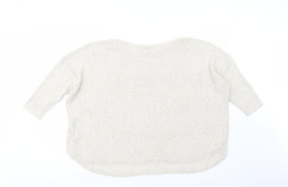Womens UK Size L Only Beige Pullover Jumper
