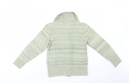 Cassidy Womens Green Collared  Wool Cardigan Jumper Size S