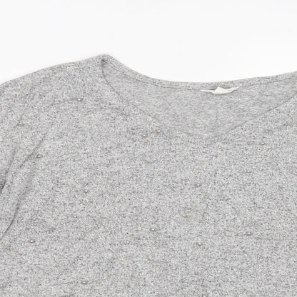Womens UK Size M Springfield Grey Pullover Jumper