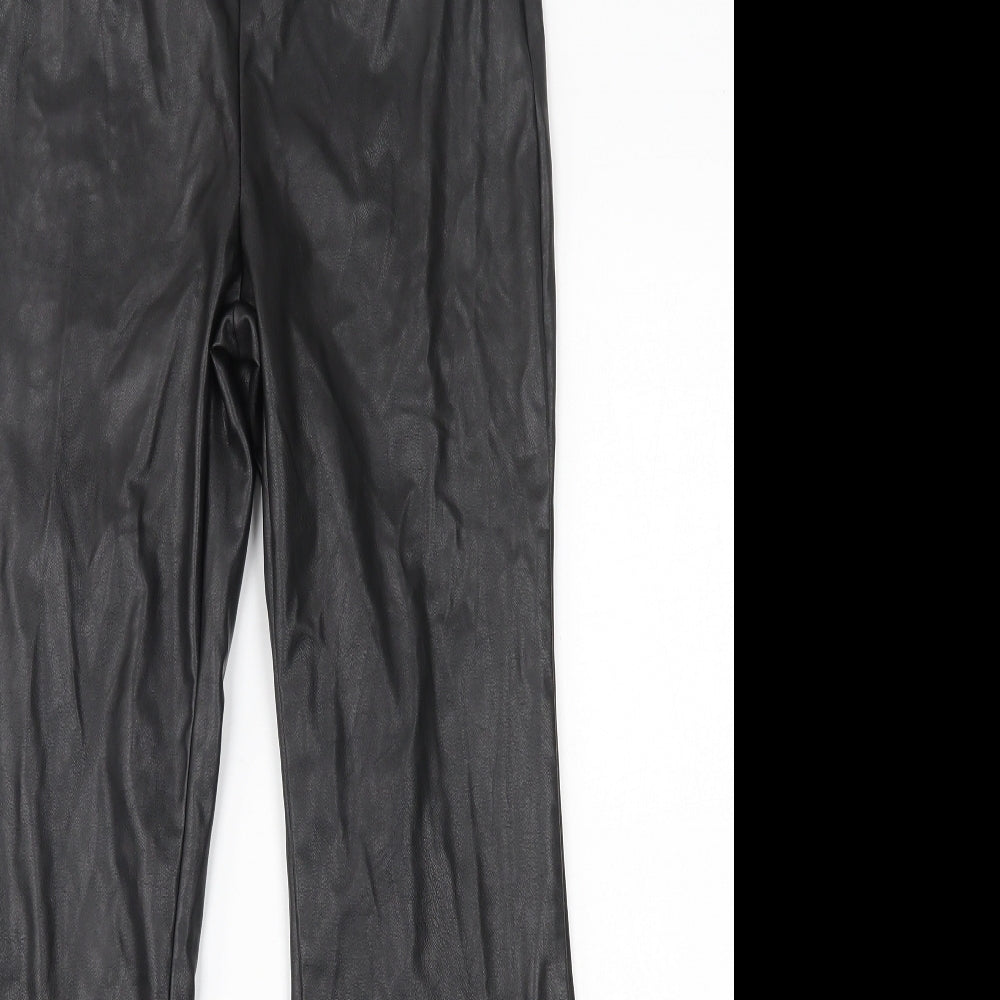 SheIn Womens Black  Polyester Trousers  Size XS L27.5 in Regular Hook & Loop