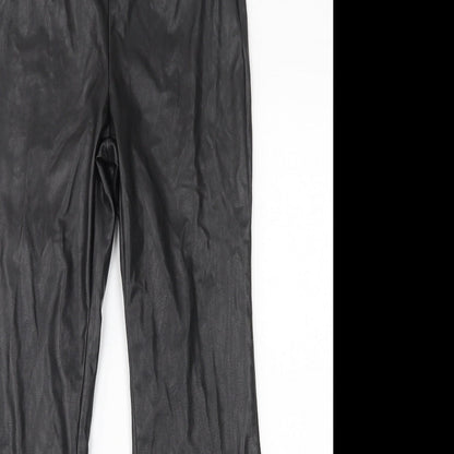 SheIn Womens Black  Polyester Trousers  Size XS L27.5 in Regular Hook & Loop