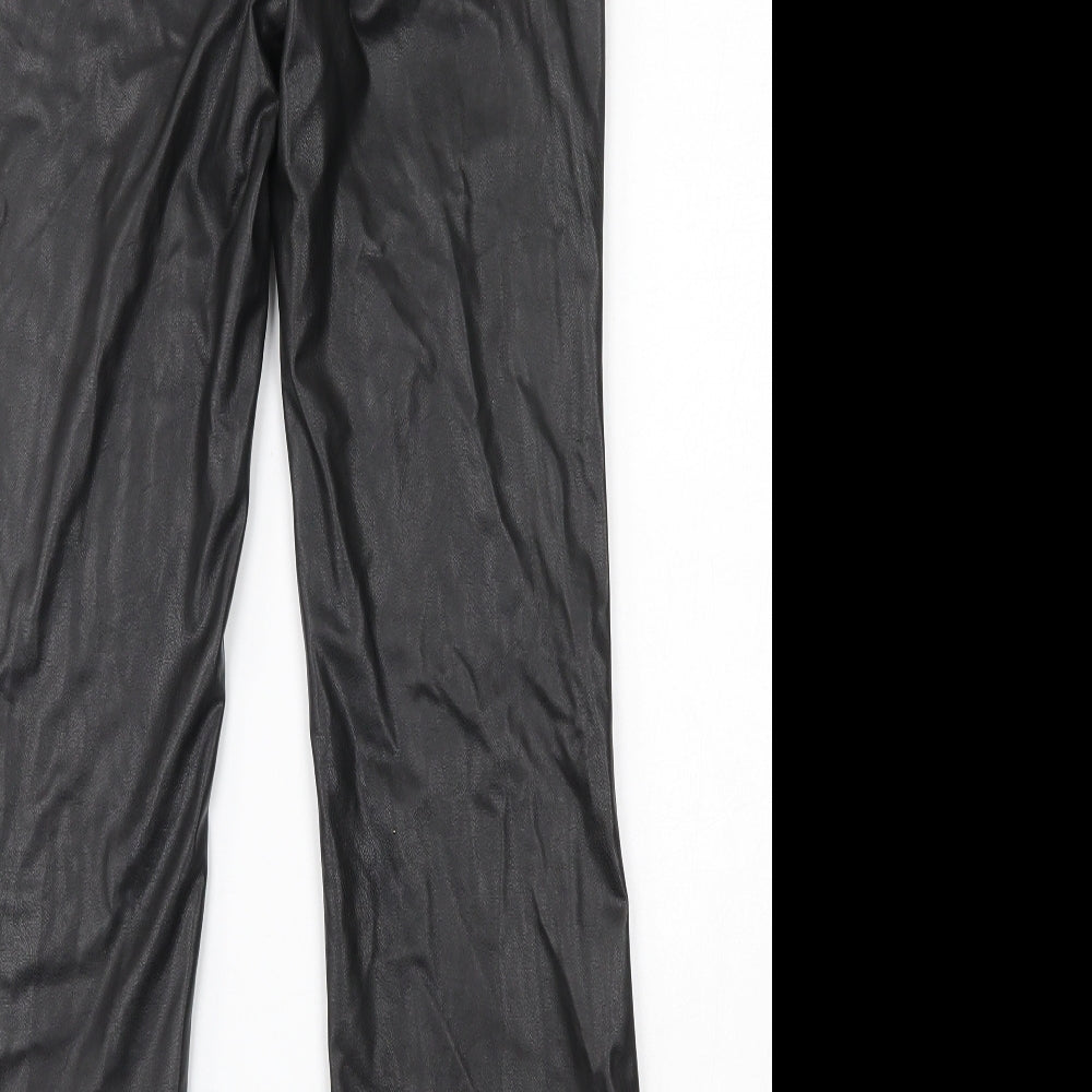 SheIn Womens Black  Polyester Trousers  Size XS L27.5 in Regular Hook & Loop
