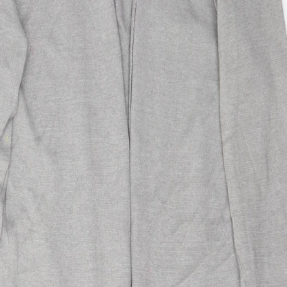 Peacocks Womens Grey V-Neck  Acrylic Cardigan Jumper Size S