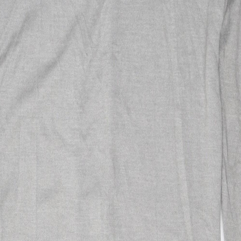 Peacocks Womens Grey V-Neck  Acrylic Cardigan Jumper Size S
