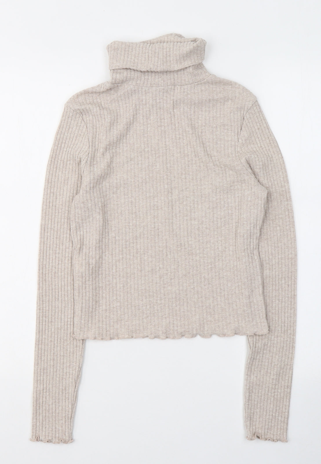 New Look Girls Beige  Polyester Jersey Casual Size 14-15 Years Roll Neck