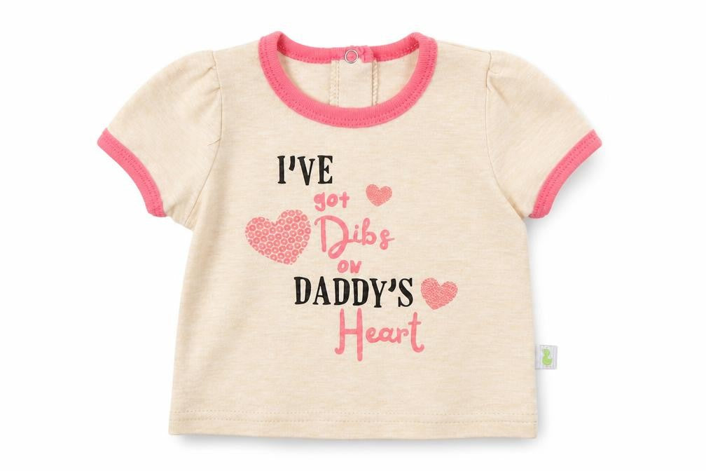 Front view of Duck and Cover girls’ beige cotton pullover t-shirt, size 12, months round neck pullover