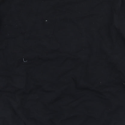 Preworn Mens Black Crew Neck  Cotton Pullover Jumper Size M