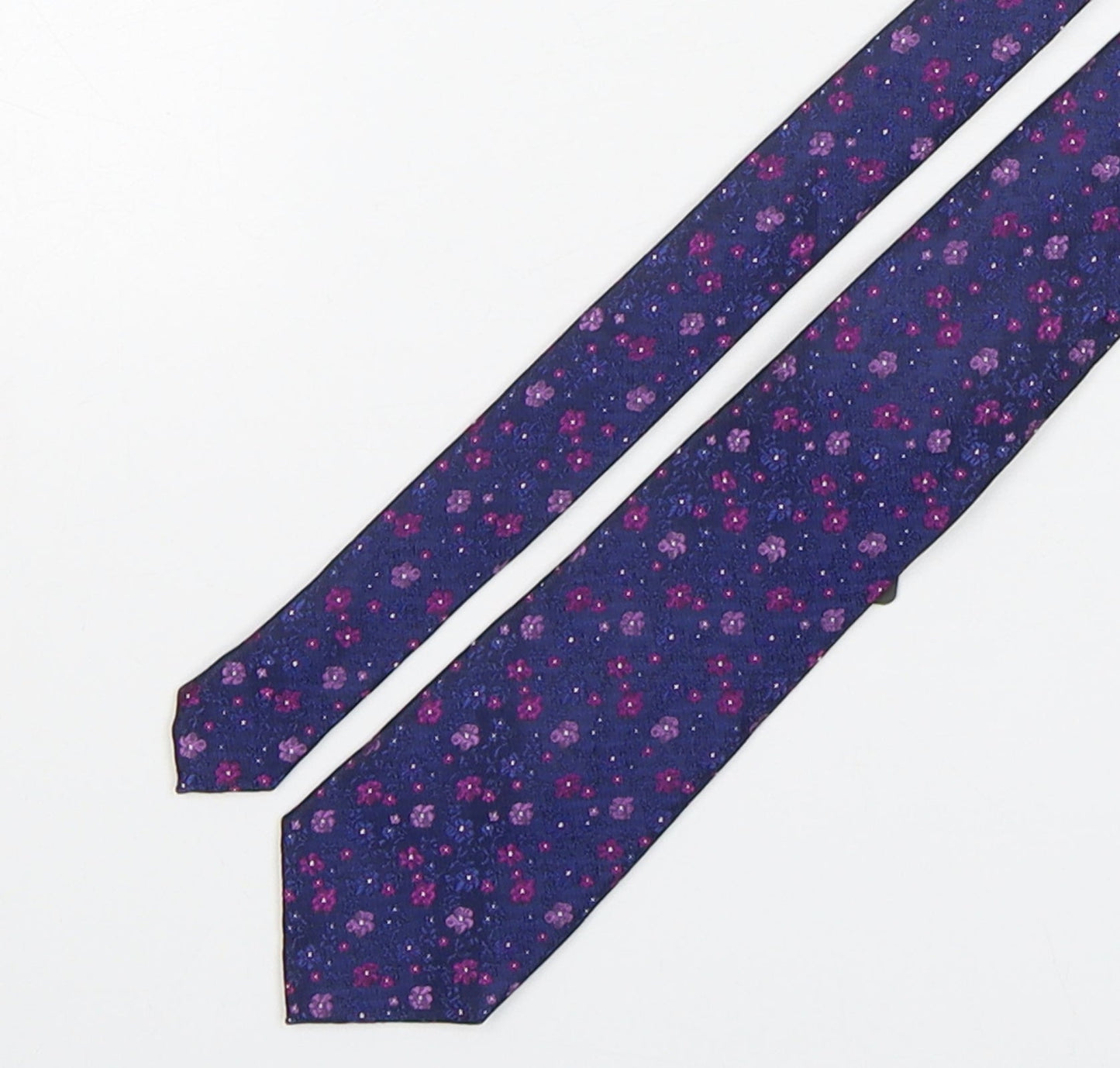 Skopes  Mens Multicoloured Floral Polyester Pointed Tie One Size