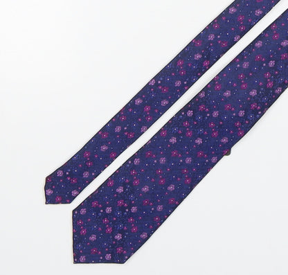 Skopes  Mens Multicoloured Floral Polyester Pointed Tie One Size