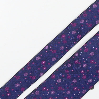 Skopes  Mens Multicoloured Floral Polyester Pointed Tie One Size