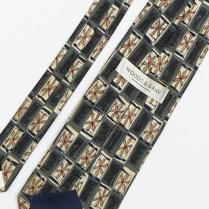 Woods & Gray Mens Multicoloured Floral Polyester Pointed Tie One Size