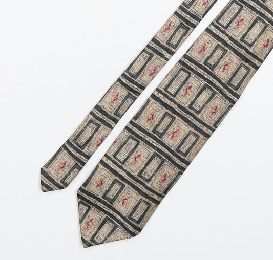 Marks and Spencer Mens Multicoloured Geometric Silk Pointed Tie One Size