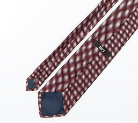 Marks and Spencer Mens Red Plaids & Checks Polyester Pointed Tie One Size