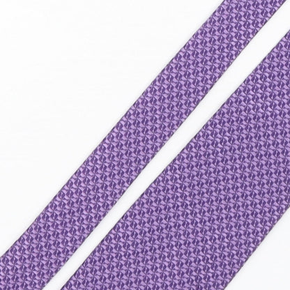Simon Taylors Guild  Mens Purple Geometric Silk Pointed Tie One Size