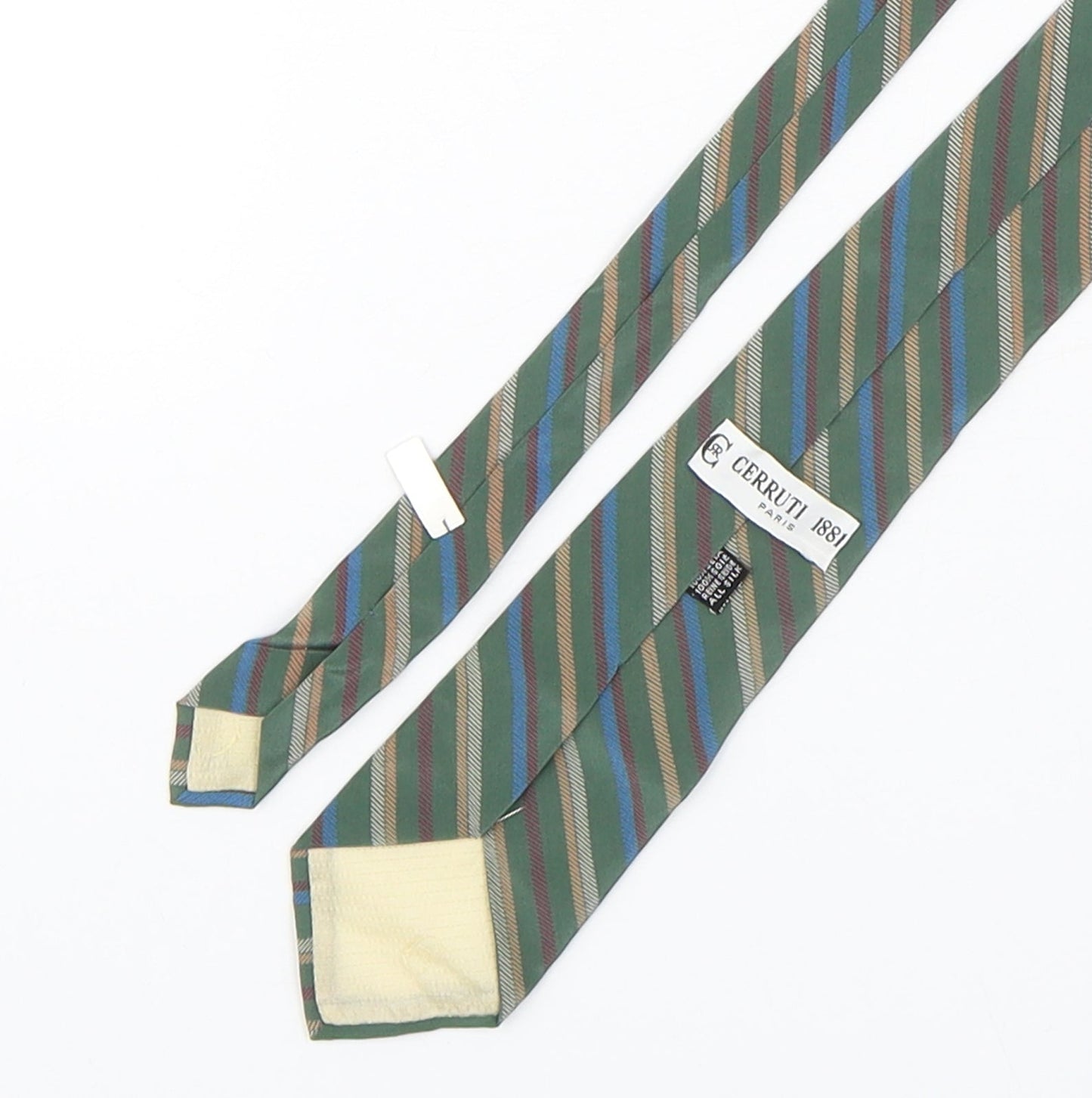 Mens Cerruti Multicoloured Striped  Pointed Tie