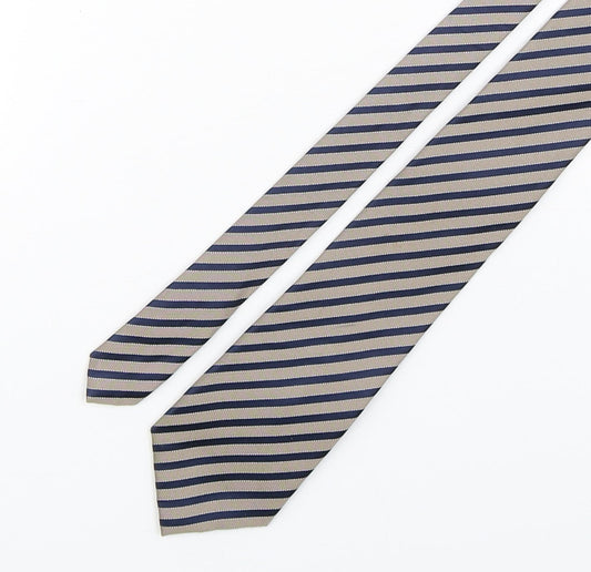Marks and Spencer Mens Multicoloured Striped Silk Pointed Tie One Size
