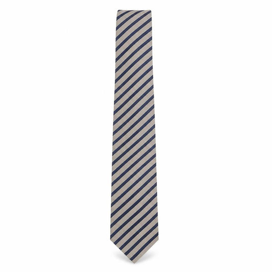 Front view of Marks & Spencer men’s multicoloured striped silk pointed tie one size