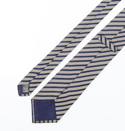 Marks and Spencer Mens Multicoloured Striped Silk Pointed Tie One Size