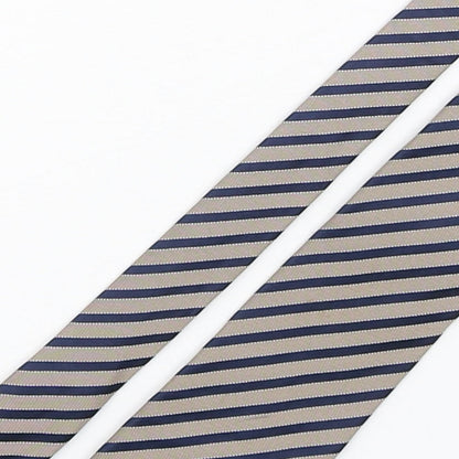 Marks and Spencer Mens Multicoloured Striped Silk Pointed Tie One Size