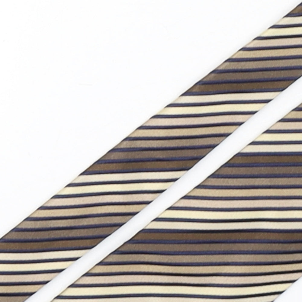 Soprano Mens Multicoloured Striped Silk Pointed Tie One Size