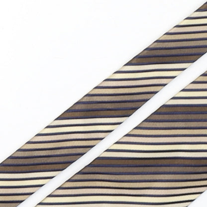 Soprano Mens Multicoloured Striped Silk Pointed Tie One Size