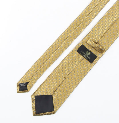 Scott & Taylor Mens Multicoloured Geometric Polyester Pointed Tie One Size