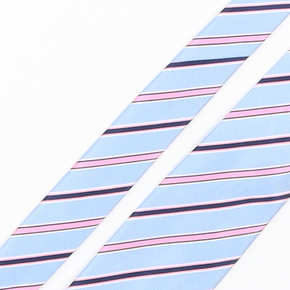 Marks and Spencer Mens Multicoloured Striped Polyester Pointed Tie One Size