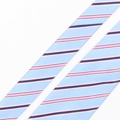 Marks and Spencer Mens Multicoloured Striped Polyester Pointed Tie One Size