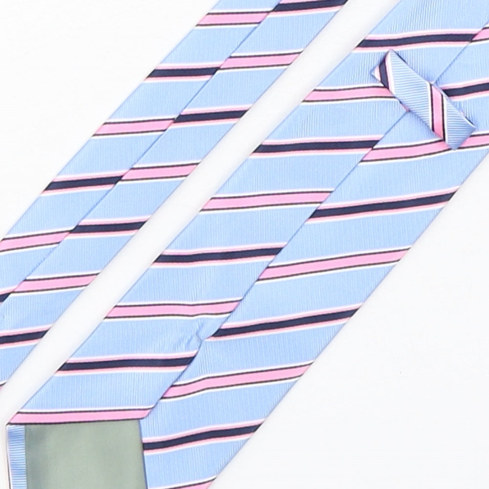 Marks and Spencer Mens Multicoloured Striped Polyester Pointed Tie One Size