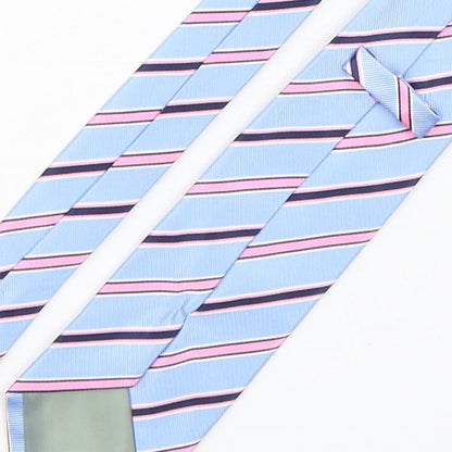 Marks and Spencer Mens Multicoloured Striped Polyester Pointed Tie One Size
