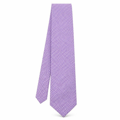 Mens Marks and Spencer Purple Plaids & Checks  Pointed Tie