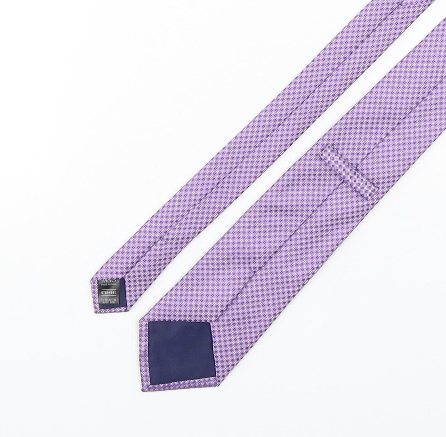 Marks and Spencer Mens Purple Plaids & Checks Silk Pointed Tie One Size