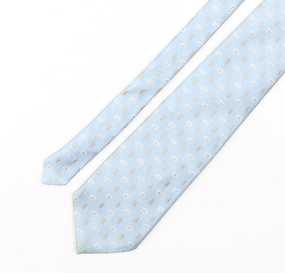 NEXT Mens Blue Polka Dot Silk Pointed Tie One Size