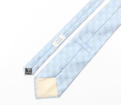 NEXT Mens Blue Polka Dot Silk Pointed Tie One Size