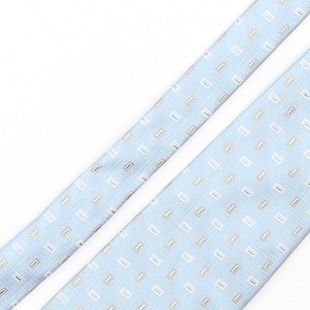 NEXT Mens Blue Polka Dot Silk Pointed Tie One Size